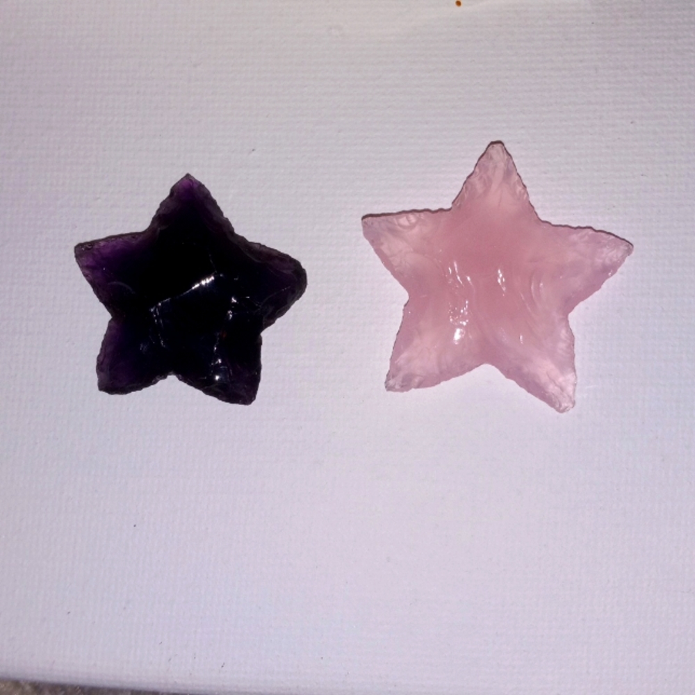 BEAUTIFUL BEAUTIFUL 2  STAR Stone GARNET GRENADA & STAR ROSE QUARTZ CRYSTAL 🌟